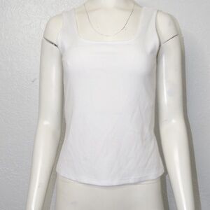 Philosophy Ribbed Waist Line Tank Top S/P White Stretchy Anthropologie